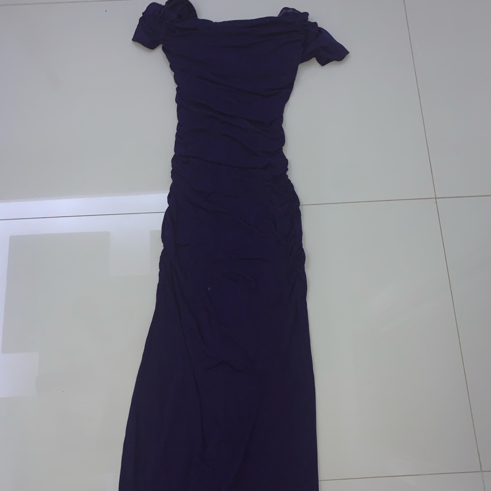 purple elegant gown